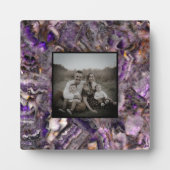 Plaque Photo Quartz d'Améthyste violet Abstrait, granit violet (Devant)