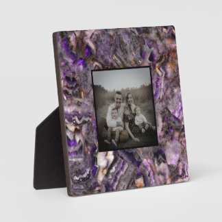 Plaque Photo Quartz d'Améthyste violet Abstrait, granit violet