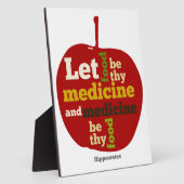 Plaque Photo Que la nourriture soit ton médicament APPLE (Côté)