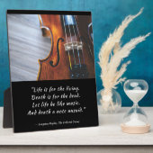 Plaque Photo Que la vie soit comme la musique Langston Hughes (Côté)