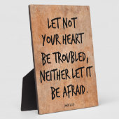 Plaque Photo Que votre coeur ne soit pas troublé verset bibliqu (Côté)