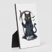 Plaque Photo Quel Chat Chat Noir Halloween Chat Effrayant Chat (Côté)
