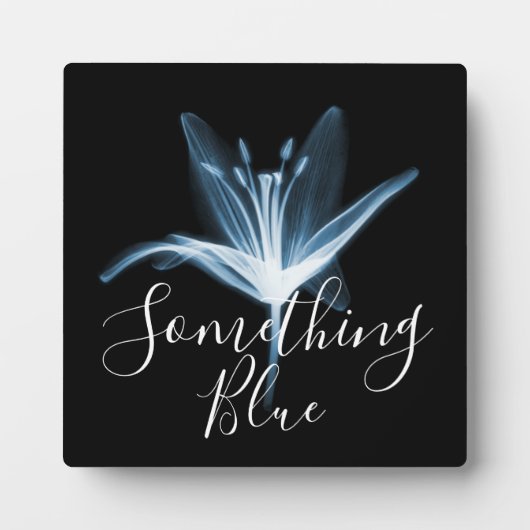 Plaque Photo Quelque Chose De Bleu Fleur De Lys Mariage Aux Ray (Devant)