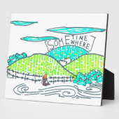 Plaque Photo Quelque part / Caricature quelque peu verte (Côté)