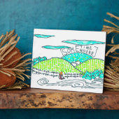 Plaque Photo Quelque part / Caricature quelque peu verte (Côté)