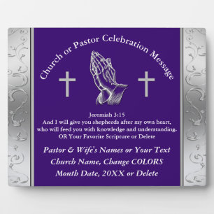 Plaque Photo Qu'est-ce qu'un bon cadeau pour Pasteur Personnali