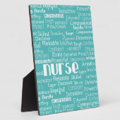 Plaque Photo Qu'est-ce qu'une infirmière..... en bleu (Côté)