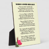 Plaque Photo QUI VOUS AIME MEILLEUR poème MÈRE (Côté)