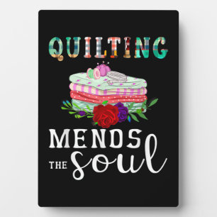 Plaque Photo Quilting Mend Soul Quilter Cadeau Amateurs de pl