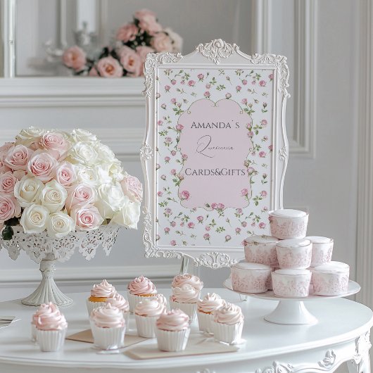 Plaque Photo Quinceanera Blush Rose Anniversaire