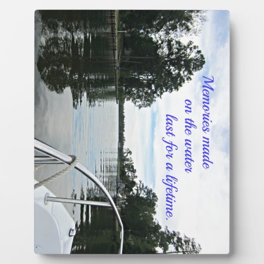 Plaque Photo Quota about time spent on the water. (Devant)