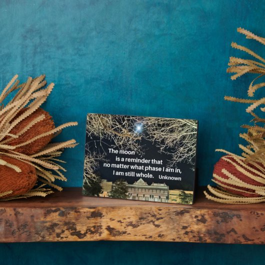 Plaque Photo Quote about self esteem.  (Côté)