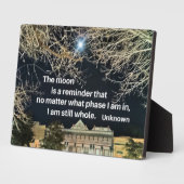 Plaque Photo Quote about self esteem. (Côté)