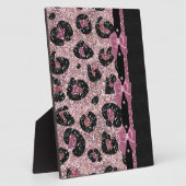 Plaque Photo RAB Rockabilly Pink Leopard Ribbon Bows (Côté)