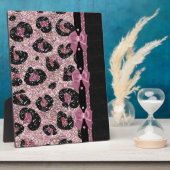 Plaque Photo RAB Rockabilly Pink Leopard Ribbon Bows (Côté)