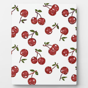 Plaque Photo RAB Rockabilly très cerise cerises sur blanc