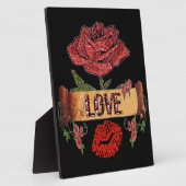 Plaque Photo RAB Rockabilly Valentine Roses, Love & Lipstick (Côté)