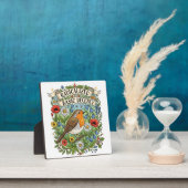 Plaque Photo Radicalized by Basic Decency Aesthetic Art Bird (Insitu)