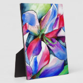 Plaque Photo Rainbow Azalea fleur aquarelle originale (Côté)