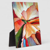 Plaque Photo Rainbow Begonia flower watercolour original (Côté)