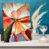 Plaque Photo Rainbow Begonia flower watercolour original (Côté)