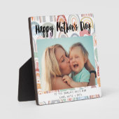 Plaque Photo Rainbow Boho Photo Calligraphie Cadeau de la fête  (Recto)