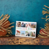 Plaque Photo Rainbow 'LOVE YOU DADDY' Photo Collage Keepsaké (Côté)