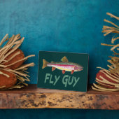 Plaque Photo Rainbow Trout Fly (Côté)
