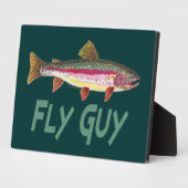 Plaque Photo Rainbow Trout Fly (Côté)