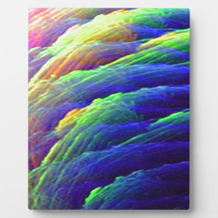 Plaque Photo Rainbow Wispy Feather Mountains