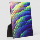 Plaque Photo Rainbow Wispy Feather Mountains (Côté)