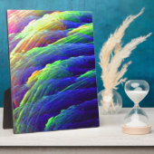 Plaque Photo Rainbow Wispy Feather Mountains (Côté)