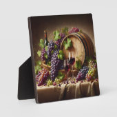 Plaque Photo Raisins et vin vie morte (Recto)
