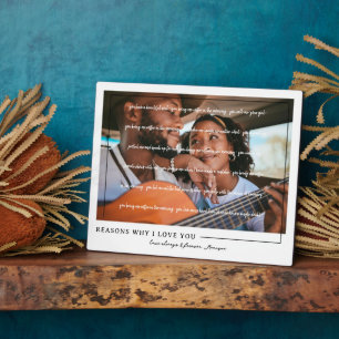 Plaque Photo Raisons pour lesquelles je t'aime   Photo personna