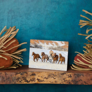 Plaque Photo Ranch de chevaux Hideout, wrangler et chevaux