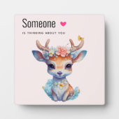 Plaque Photo Rappel d'amour avec un mignon bébé cerf (Devant)
