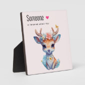 Plaque Photo Rappel d'amour avec un mignon bébé cerf (Recto)