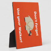 Plaque Photo Rappel d'utiliser le marcheur (Côté)