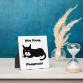 Plaque Photo Rappel Wifi Chat Noir (Insitu)