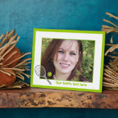 Plaque Photo Raquette de tennis et coutume de balle (Côté)