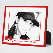 Plaque Photo Raquettes de ping-pong de ping-pong et photo à bal (Côté)