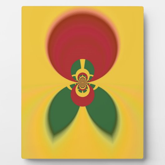 Plaque Photo Rasta Colours Art Abstrait Imprimer (Devant)