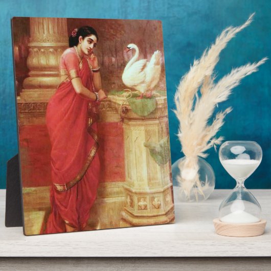 Plaque Photo Ravi Varma Paintings-Hamsa Dhayamthi (Côté)