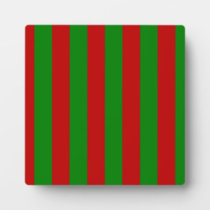 Plaque Photo Rayures Vertes et Rouges Toksie Turbie 