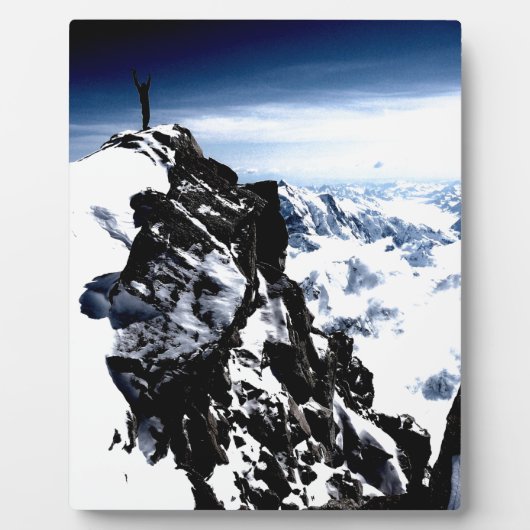 Plaque Photo Réalisation de l'alpiniste hiver de neige (Devant)