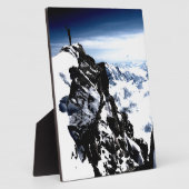 Plaque Photo Réalisation de l'alpiniste hiver de neige (Côté)