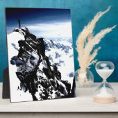 Plaque Photo Réalisation de l'alpiniste hiver de neige (Côté)