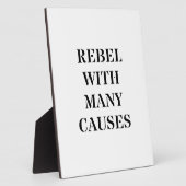 Plaque Photo Rebel avec de nombreuses causes (Côté)