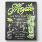 Plaque Photo Recette Mojito Cocktail Chalkboard (Devant)