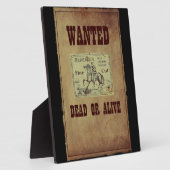 Plaque Photo Recherché mort ou vivant (Côté)